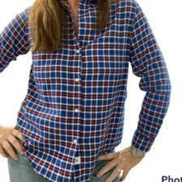 Anthropologie Grayson The Hero Buttondown Lucy Plaid Button Up Shirt Size XL NWT - Picture 1 of 4